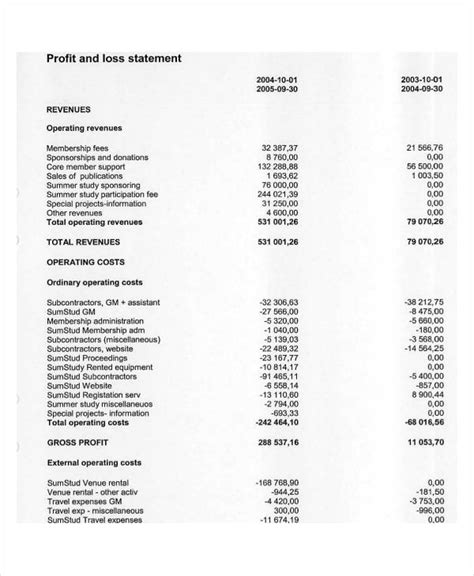 Profit and Loss Statement - 34+ Examples, Format, Word, Pages, How to ...