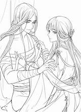Instant Download Chinese Coloring Page  Anime Drawings Sketches sketch template