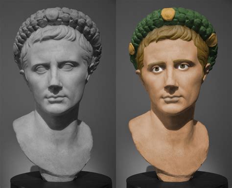 I colorized a bust of Augustus, first Emperor of the Roman Empire. : r/pics