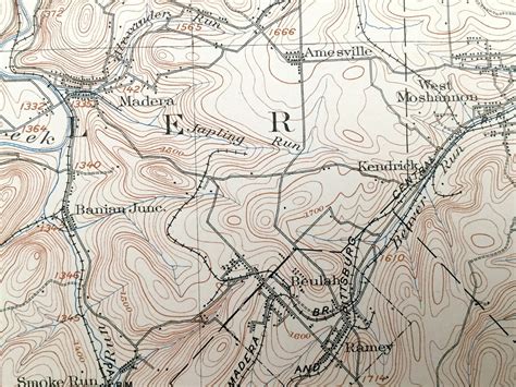 Antique Houtzdale Pennsylvania 1905 US Geological Survey - Etsy