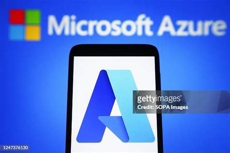 In this photo illustration, a Microsoft Azure logo is seen on a... News ...