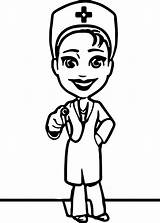 Female Doctor Coloring Page Easy Pages sketch template