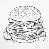 Hamburger 31 coloring page sketch template