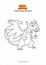 Coloring Page Pokemon Mega Charizard X  Supercoloredcom sketch template