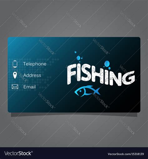 Fishing business card Royalty Free Vector Image