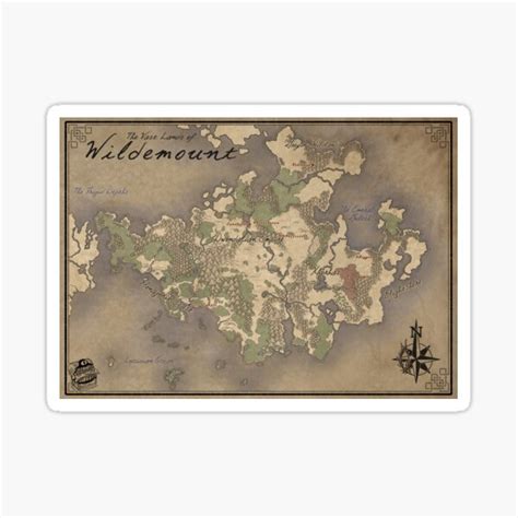 "Map of Wildemount - Critical Role (added cities)" Sticker for Sale by mapsandmimics | Redbubble