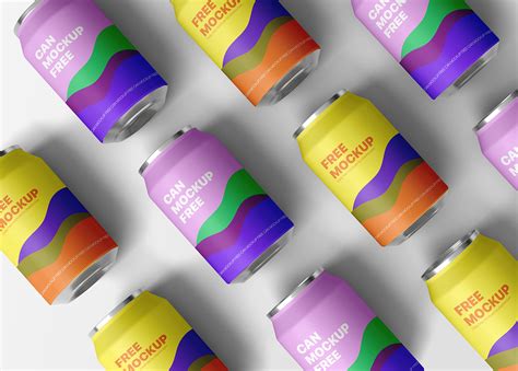 Free Beverage Can Mockup :: Behance