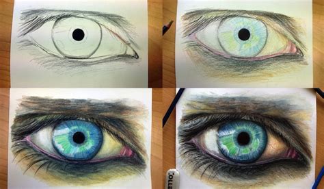 Color Pencil Drawing Tutorial Step By Step ~ Painting A House Landscape With Watercolor Pencil ...