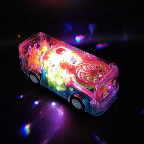 Electric Bus Toy Transparent Lights & Music - Orbisify.com