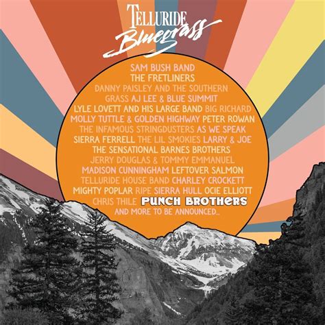 Telluride Bluegrass Festival Announces 2024 Lineup | Visit Telluride