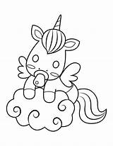 Baby Unicorn Coloring Pages sketch template