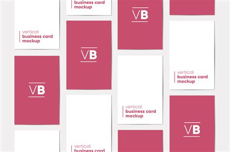 Vertical Business Card Mockup By WildOnes | TheHungryJPEG