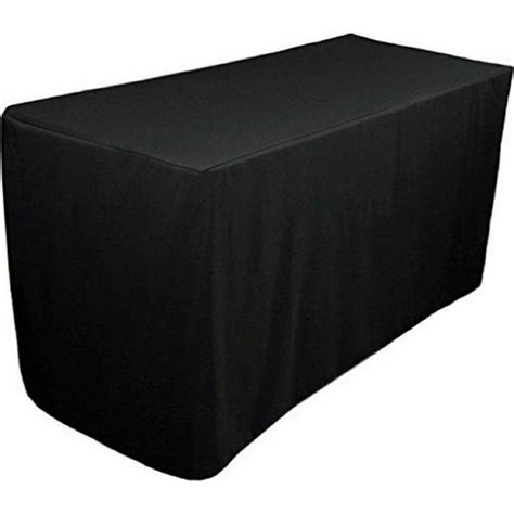 Fitted Tablecloth - 6 Feet Rectangular Table Cover 30 x 72 Black - Walmart.com - Walmart.com