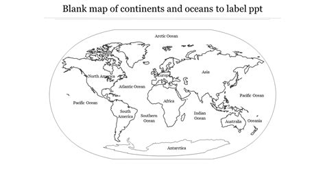 Blank Map Continents And Oceans Printable