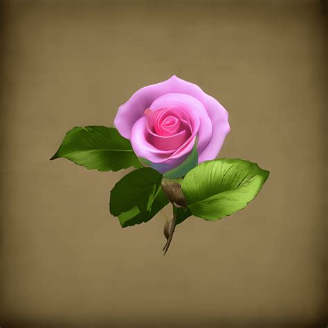 3D Digital Art Realistic Flower Rose · Creative Fabrica