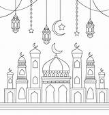 Premium Vector  Mosque With Domes And minaret coloring Page Ramadan sketch template