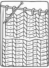 Knitted Blanket And Patterns Coloring Page  Free Printable sketch template