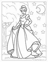 Princess Cinderella Coloring Page sketch template