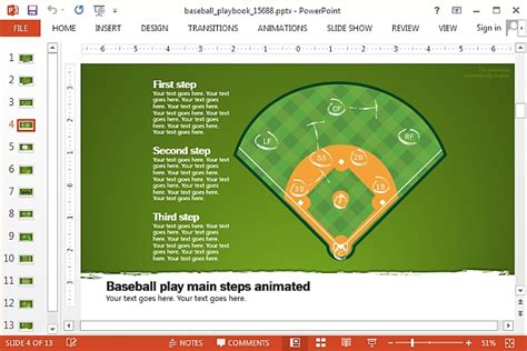 Animated Baseball Template For PowerPoint