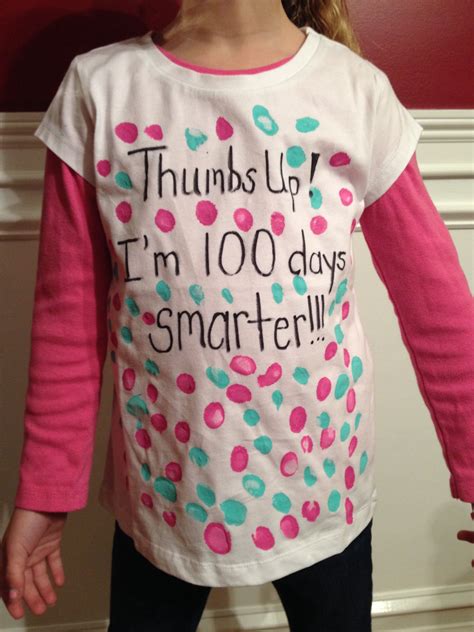 100th Day of School shirt idea. Super easy. My daughter enjoyed putting ...