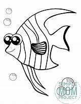 Free Printable Angelfish Coloring Page  Simple Mom Project sketch template