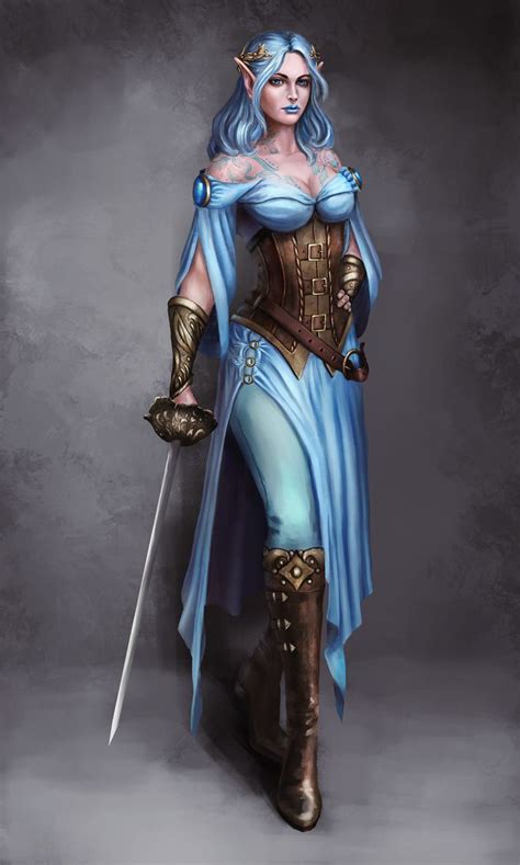 ArtStation - Female Elf Warrior, Kceon Nika | Elf warrior, Female elf ...