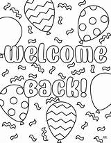 Welcome Back Coloring Pages sketch template