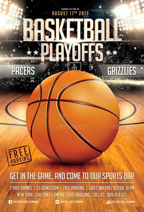 Basketball Game Flyer Template - Download PSD Flyer - FFFLYER