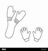 Pair Of Mittens Coloring Page sketch template