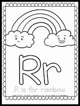 Letter R Is For Rainbow FREE Spring Coloring Page  The Art Kit sketch template