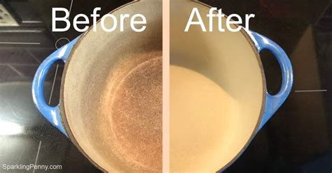 How To Clean The Bottom Of A Le Creuset Pan Without Ruining It - SparklingPenny