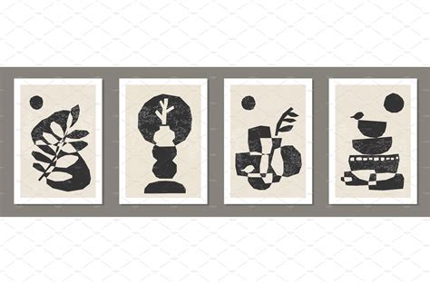 Set of minimal wall art poster with | Vector Graphics ~ Creative Market