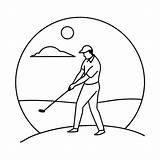 Golfer coloring Pages For book  Premium AI Generated Vector sketch template