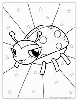Cartoon Ladybugs And Flowers Coloring Pages sketch template