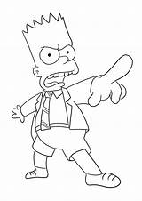 Here Is A Super Easy To color Of Angry Bart Free Download Or Print sketch template