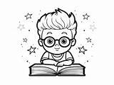 Nerdy Coloring Fun  Page sketch template