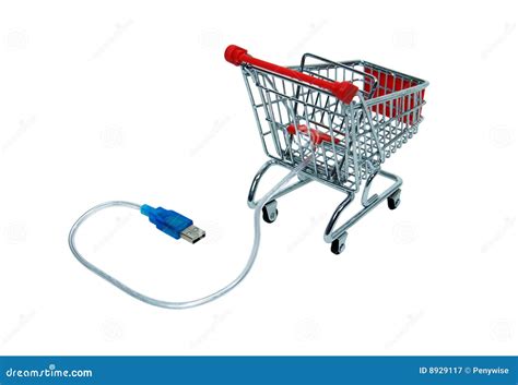 Online Shopping Checkout Cart Stock Image - Image of online, metal: 8929117