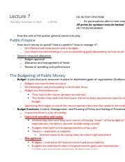 The Role of the Auditor General in Public Finance Budgeting and | Course Hero