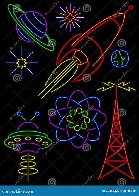 Retro Neon Signs Royalty Free Stock Images - Image: 29360329