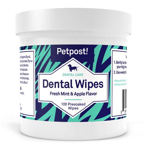 Petpost | Dental Wipes for Dogs - Bad Breath, Plaque and Tooth Decay Gone - 100 Presoaked Pads ...