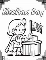 Election Day Coloring Pages  Voting Sheet November Activity sketch template