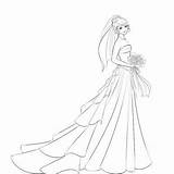 Barbie Wedding Dress Coloring Pages sketch template