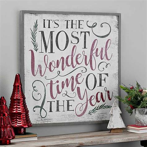 Most Wonderful Time Of The Year Framed Wall Plaque | Christmas signs ...