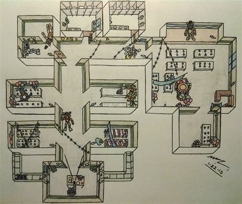 FNAF2 Map Layout - During Gameplay by Sega-HTF on DeviantArt