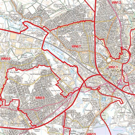 Wigan Postcode Map (WN) – Map Logic