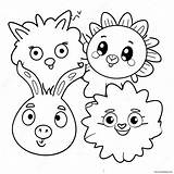 Silly Animal Faces Coloring Page 18340 14477 sketch template