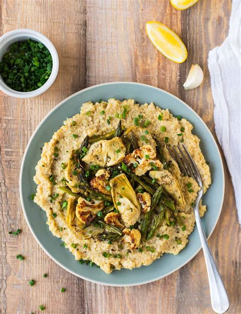 Vegan Risotto with Quinoa, Asparagus and Cauliflower