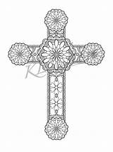 Cool Crosses With Wings Sketch Coloring Page sketch template