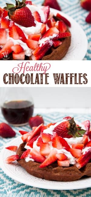 Healthy Chocolate Waffles - Oh My Creative