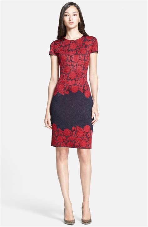 St. John Collection Lace Jacquard Knit Dress | Nordstrom